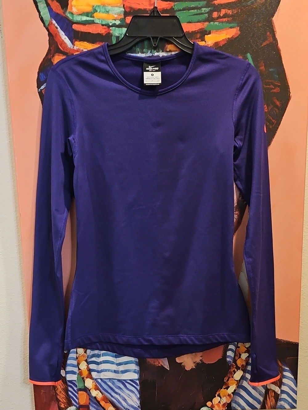 Nike Purple Long Sleeve Performance Top